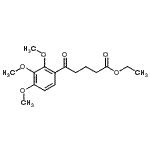 structure of CAS# 854859-30-6, Ethyl 5-oxo-5-(2,3,4-trimethoxyphenyl)pentanoate;Ethyl 5-(2,3,4-trimethoxyphenyl)-5-oxovalerate