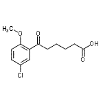 structure of CAS# 854879-20-2, 6-(5-Chloro-2-methoxyphenyl)-6-oxohexanoic acid;6-(5-Chloro-2-methoxyphenyl)-6-oxohexanoic acid