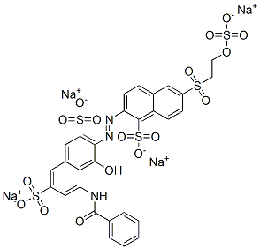 CAS#: 85586-40-9， 5-(Benzoylamino)-4-Hydroxy-3-[[1-Sulpho-6-[[2-(Sulphooxy)Ethyl]Sulphonyl]-2-Naphthyl]Azo]Naphthalene-2,7-Disulphonic Acid, Sodium Salt