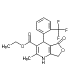 CAS#: 85615-21-0， Ethyl 2-methyl-5-oxo-4-[2-(trifluoromethyl)phenyl]-1,4,5,7-tetrahydrofuro[3,4-b]pyridine-3-carboxylate