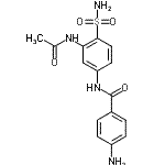CAS 登录号：85650-64-2， N-(3-乙酰氨基-4-氨基磺酰基苯基)-4-氨基苯甲酰胺