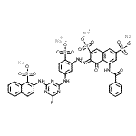 CAS#: 85665-97-0， Tetrasodium (3Z)-5-(benzoylamino)-3-{[5-({4-fluoro-6-[(1-sulfonato-2-naphthyl)amino]-1,3,5-triazin-2-yl}amino)-2-sulfonatophenyl]hydrazono}-4-oxo-3,4-dihydro-2,7-naphthalenedisulfonate