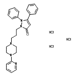 CAS#: 85673-88-7， 1,5-Diphenyl-2-{3-[4-(2-pyridinyl)-1-piperazinyl]propyl}-1,2-dihydro-3H-pyrazol-3-one trihydrochloride