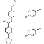 CAS#: 85690-03-5， 1-(4-Cyclopentylphenyl)-2-[4-(2-hydroxyethyl)-1-piperazinyl]ethanol (2Z)-2-butenedioate (1:2)