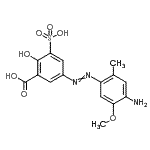 CAS#: 85720-90-7， 5-[(4-Amino-5-methoxy-2-methylphenyl)diazenyl]-2-hydroxy-3-sulfobenzoic acid