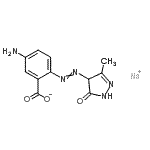 CAS#: 85720-93-0， Sodium 5-amino-2-[(3-methyl-5-oxo-4,5-dihydro-1H-pyrazol-4-yl)diazenyl]benzoate