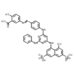 CAS#: 85720-94-1， 5-{[4-({4-Anilino-6-[(8-hydroxy-3,6-disulfo-1-naphthyl)amino]-1,3,5-triazin-2-yl}amino)phenyl]diazenyl}-2-hydroxybenzoic acid