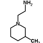 structure of CAS# 85723-75-7, 2-(3-Methyl-1-piperidinyl)ethanamine;2-(3-methyl-1-piperidinyl)ethanamine;2-(3-Methyl-piperidin-1-yl)-ethylamine;2-(3-methylpiperidyl)ethylamine