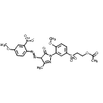 CAS#: 85750-11-4， 2-[(4-Methoxy-3-{4-[(4-methoxy-2-nitrophenyl)diazenyl]-3-methyl-5-oxo-4,5-dihydro-1H-pyrazol-1-yl}phenyl)sulfonyl]ethyl acetate