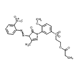 CAS#: 85750-12-5， 2-[(4-Methoxy-3-{3-methyl-4-[(2-nitrophenyl)diazenyl]-5-oxo-4,5-dihydro-1H-pyrazol-1-yl}phenyl)sulfonyl]ethyl propionate