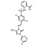 CAS#: 85750-15-8， 2-{[(2-Chloro-4-{[1-(3-chlorophenyl)-3-methyl-5-oxo-4,5-dihydro-1H-pyrazol-4-yl]diazenyl}-5-hydroxyphenyl)sulfonyl]amino}benzoic acid
