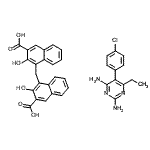 CAS#: 85819-86-9， 4,4'-Methylenebis(3-hydroxy-2-naphthoic acid) - 5-(4-chlorophenyl)-6-ethyl-2,4-pyrimidinediamine (1:1)