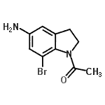 结构式 CAS# 858193-23-4, 1-(5-氨基-7-溴-2,3-二氢-1H-吲哚-1-基)乙酮