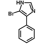 结构式 CAS# 858514-11-1, 5-溴-4-苯基-1H-咪唑