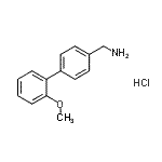 结构式 CAS# 858674-01-8, 1-(2'-甲氧基-4-联苯基)甲胺盐酸盐(1:1)