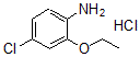 structure of CAS# 858855-49-9, 4-Chloro-2-Ethoxy-Benzenamine Hydrochloride (1:1);4-CHLORO-2-ETHOXYANILINE, HCL