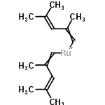 structure of CAS# 85908-78-7, Bis(2,4-dimethyl-1,3-pentadien-1-yl)ruthenium(1+);BIS(2,4-DIMETHYLPENTADIENYL)RUTHENIUM