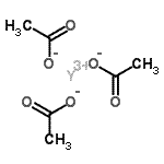 structure of CAS# 85949-60-6, Yttrium triacetate;YTTRIUM ACETATE;YTTRIUM ACETATE TETRAHYDRATE;YTTRIUM ACETATE, tetrahydrate