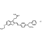 CAS 登录号：85959-18-8， 3-(3-氨基-3-氧代丙基)-2-({4-[苄基(乙基)氨基]苯基}偶氮)-6-乙氧基-1,3-苯并噻唑-3-鎓氯化物