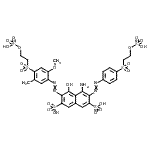 CAS#: 85959-30-4， 4-Amino-5-hydroxy-6-[(2-methoxy-5-methyl-4-{[2-(sulfooxy)ethyl]sulfonyl}phenyl)diazenyl]-3-[(4-{[2-(sulfooxy)ethyl]sulfonyl}phenyl)diazenyl]-2,7-naphthalenedisulfonic acid