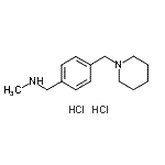 structure of CAS# 859833-23-1, N-Methyl-1-[4-(1-piperidinylmethyl)phenyl]methanamine dihydrochloride;benzeneme<wbr>thanamine<wbr>, N-methy<wbr>l-4-(1-pi<wbr>peridinyl<wbr>methyl)-,<wbr> dihydroc<wbr>hloride;MFCD06740588;MFCD07772864