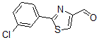结构式 CAS# 859850-99-0, 2-(3-氯苯基)-4-噻唑甲醛