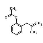 structure of CAS# 861009-82-7, 2-(2-Methyl-2-propen-1-yl)phenyl acetate;3-(2-Acetoxyphenyl)-2-methyl-1-propene;MFCD07698661