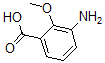 结构式 CAS# 861306-04-9, 3-氨基-2-甲氧基-苯甲酸