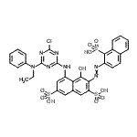 CAS 登录号：86244-36-2， 5-({4-氯-6-[乙基(苯基)氨基]-1,3,5-三嗪-2-基}氨基)-4-羟基-3-[(1-磺基-2-萘基)偶氮]-2,7-萘二磺酸