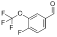 structure of CAS# 86256-48-6, 4-Fluoro-3-(Trifluoromethoxy)Benzaldehyde;5-Formyl-Alpha,Alpha,Alpha,2-Tetrafluoroanisole;4-FLUORO-3-(TRIFLUOROMETHOXY)BENZALDEHYDE