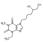 CAS#: 86257-19-4， 7-(5,6-Dihydroxyhexyl)-3-ethyl-1-methyl-3,7-dihydro-1H-purine-2,6-dione