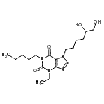 CAS#: 86257-22-9， 7-(5,6-Dihydroxyhexyl)-3-ethyl-1-pentyl-3,7-dihydro-1H-purine-2,6-dione