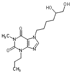 CAS#: 86257-34-3， 7-(5,6-Dihydroxyhexyl)-1-methyl-3-propyl-3,7-dihydro-1H-purine-2,6-dione