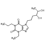 CAS#: 86257-37-6， 7-(4,5-Dihydroxyhexyl)-3-ethyl-1-propyl-3,7-dihydro-1H-purine-2,6-dione
