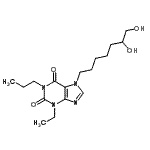 CAS#: 86257-54-7， 7-(6,7-Dihydroxyheptyl)-3-ethyl-1-propyl-3,7-dihydro-1H-purine-2,6-dione
