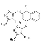 CAS 登录号：86298-26-2， (4E)-2-[(3,4-二甲基-1,2-恶唑-5-基)氨基]-4-[(3,4-二甲基-1,2-恶唑-5-基)亚氨基]-1(4H)-萘酮