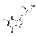 CAS#: 86304-28-1， (2R)-4-(2-Amino-6-hydroxy-9H-purin-9-yl)-1,2-butanediol