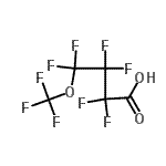 structure of CAS# 863090-89-5, 2,2,3,3,4,4-Hexafluoro-4-(trifluoromethoxy)butanoic acid;MFCD07784238;Perfluoro(4-methoxybutanoic) acid;Perfluoro-4-methoxybutanoic acid