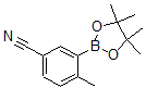 structure of CAS# 863868-32-0, 2-Methyl-5-cyanophenylboronic acid pinacol ester;2-METHYL-5-CYANOPHENYL BORONIC ACID PINACOL ESTER