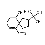 CAS#: 86408-21-1， 2-(2-Hydroxy-2-propanyl)-10-methylspiro[4.5]dec-6-ene-6-carbaldehyde