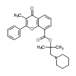 CAS#: 86433-40-1， 2-Methyl-1-(1-piperidinyl)-2-propanyl 3-methyl-4-oxo-2-phenyl-4H-chromene-8-carboxylate