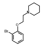 structure of CAS# 864424-01-1, 1-[2-(2-Bromophenoxy)ethyl]piperidine;1-[2-(2-Bromophenoxy)ethyl]piperidine
