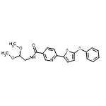 CAS#: 864685-28-9， N-(2,2-Dimethoxyethyl)-6-[5-(phenylsulfanyl)-2-thienyl]nicotinamide