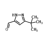 structure of CAS# 865138-11-0, 3-(2-Methyl-2-propanyl)-1H-pyrazole-5-carbaldehyde;3-(tert-butyl)pyrazole-5-carbaldehyde;3-tert-Butyl-1H-pyrazole-5-carbohydrazide;5-tert-butyl-1H-pyrazole-3-carbaldehyde