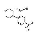 结构式 CAS# 865471-20-1, 2-(4-吗啉基)-5-(三氟甲基)苯甲酸