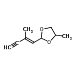 CAS#: 86574-05-2， 4-Methyl-2-[(1E)-2-methyl-1-buten-3-yn-1-yl]-1,3-dioxolane