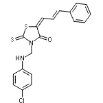 CAS#: 86650-12-6， (5E)-3-{[(4-Chlorophenyl)amino]methyl}-5-[(2E)-3-phenyl-2-propen-1-ylidene]-2-thioxo-1,3-thiazolidin-4-one