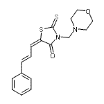 CAS#: 86650-16-0， (5E)-3-(4-Morpholinylmethyl)-5-[(2E)-3-phenyl-2-propen-1-ylidene]-2-thioxo-1,3-thiazolidin-4-one