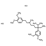 CAS#: 86656-07-7， 2-(3,4-Dimethoxyphenyl)-N<sup>5</sup>-[2-(3,4-dimethoxyphenyl)ethyl]-2-isopropyl-N<sup>5</sup>-methyl-1,5-pentanediamine dihydrochloride