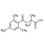structure of CAS# 867130-04-9, 4-Mesityl-2,2-dimethyl-4-oxobutanoic acid;2,2-Dimethyl-4-oxo-4-(2,4,6-trimethylphenyl)butyric acid